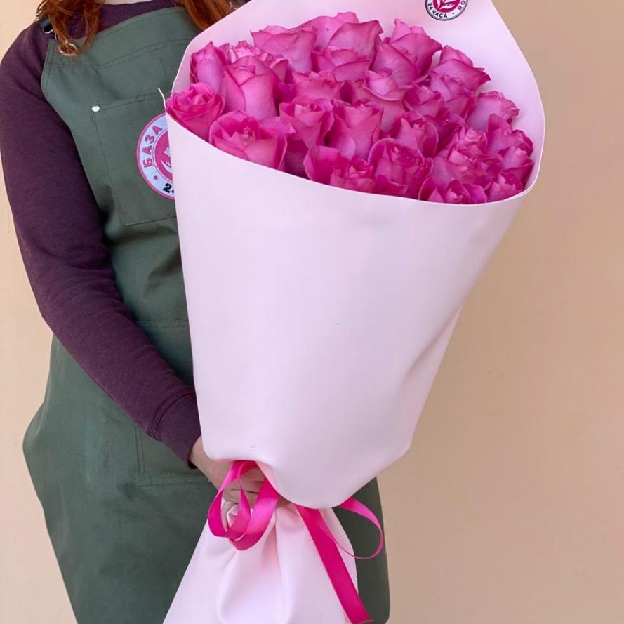 Букеты из розовых роз 70 см (Эквадор) артикул: 173888