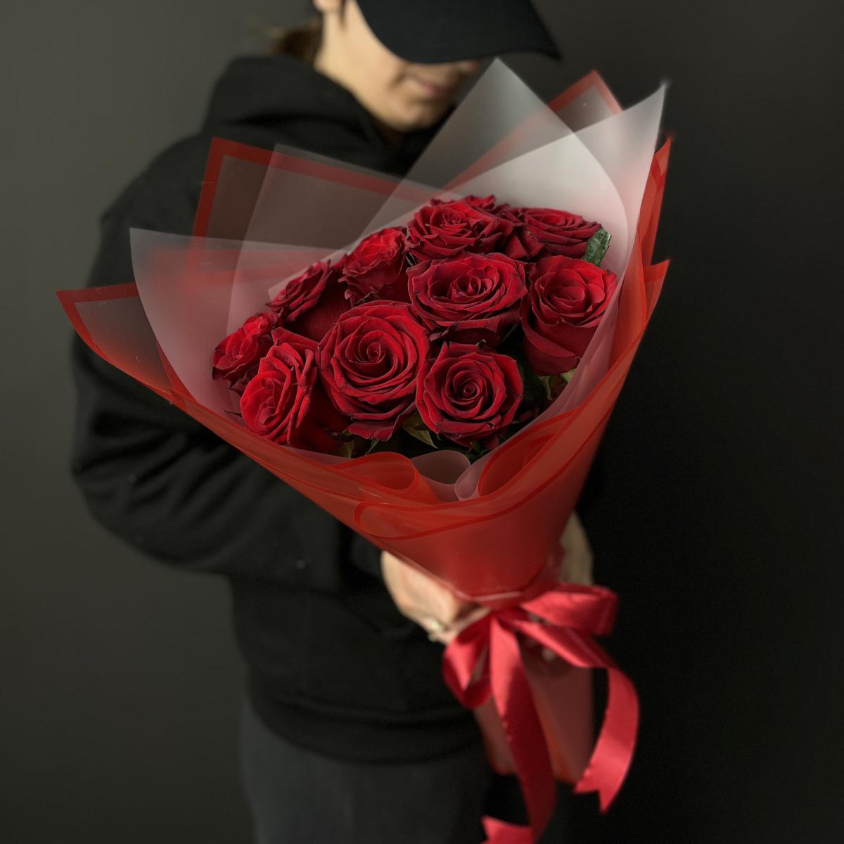 Букеты из красных роз 40 см (Эквадор) (артикул   174496)