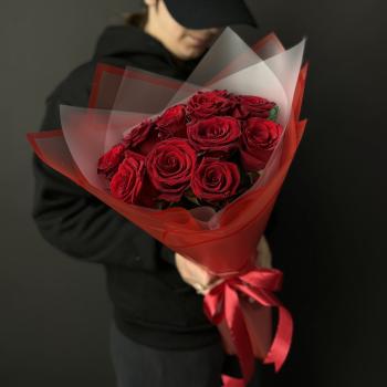 Букеты из красных роз 40 см (Эквадор) (артикул   174496)