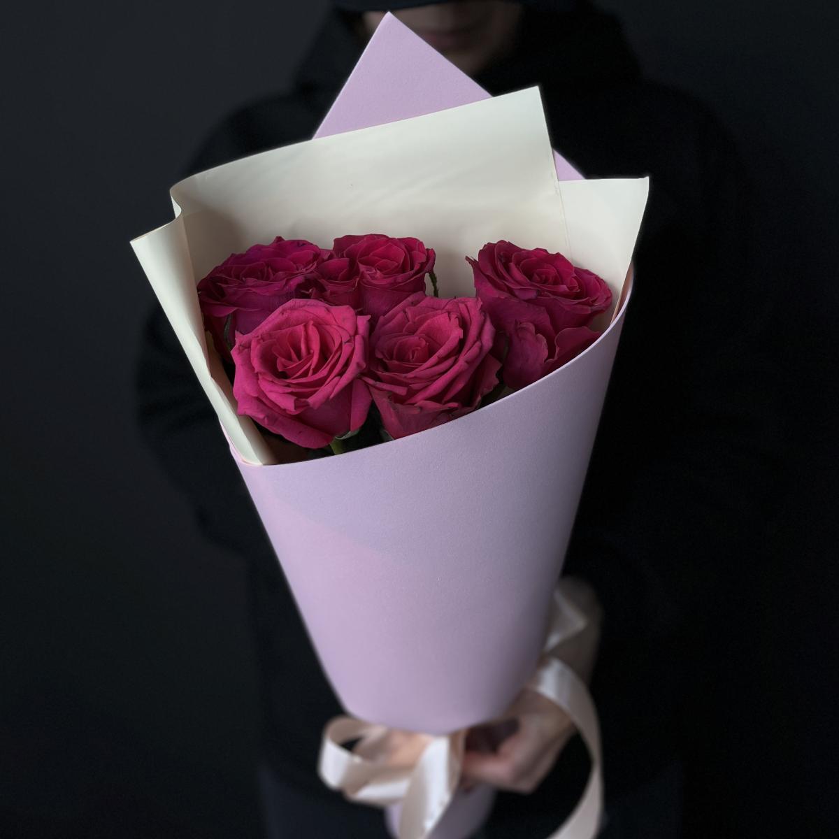 Букеты из розовых роз 40 см (Эквадор) (код товара: 82384)